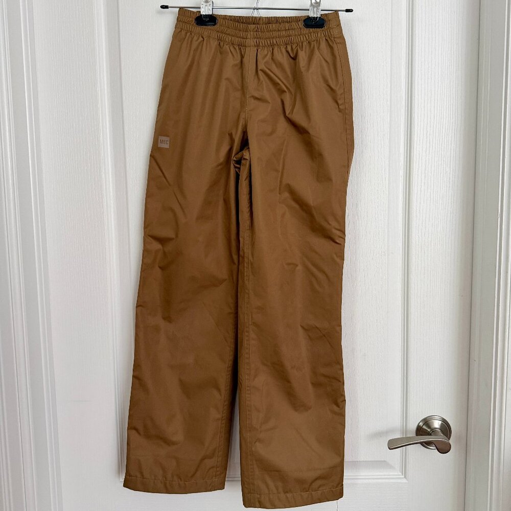 MEC Youth Aquanator Waterproof Rain Pants - Earthen Gold - Size 10